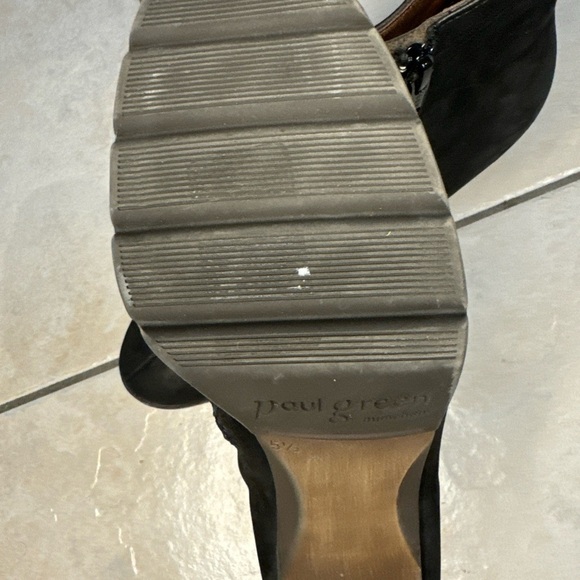 Women’s Paul Green heeled booties black suede size 5.5 - Picture 5 of 10